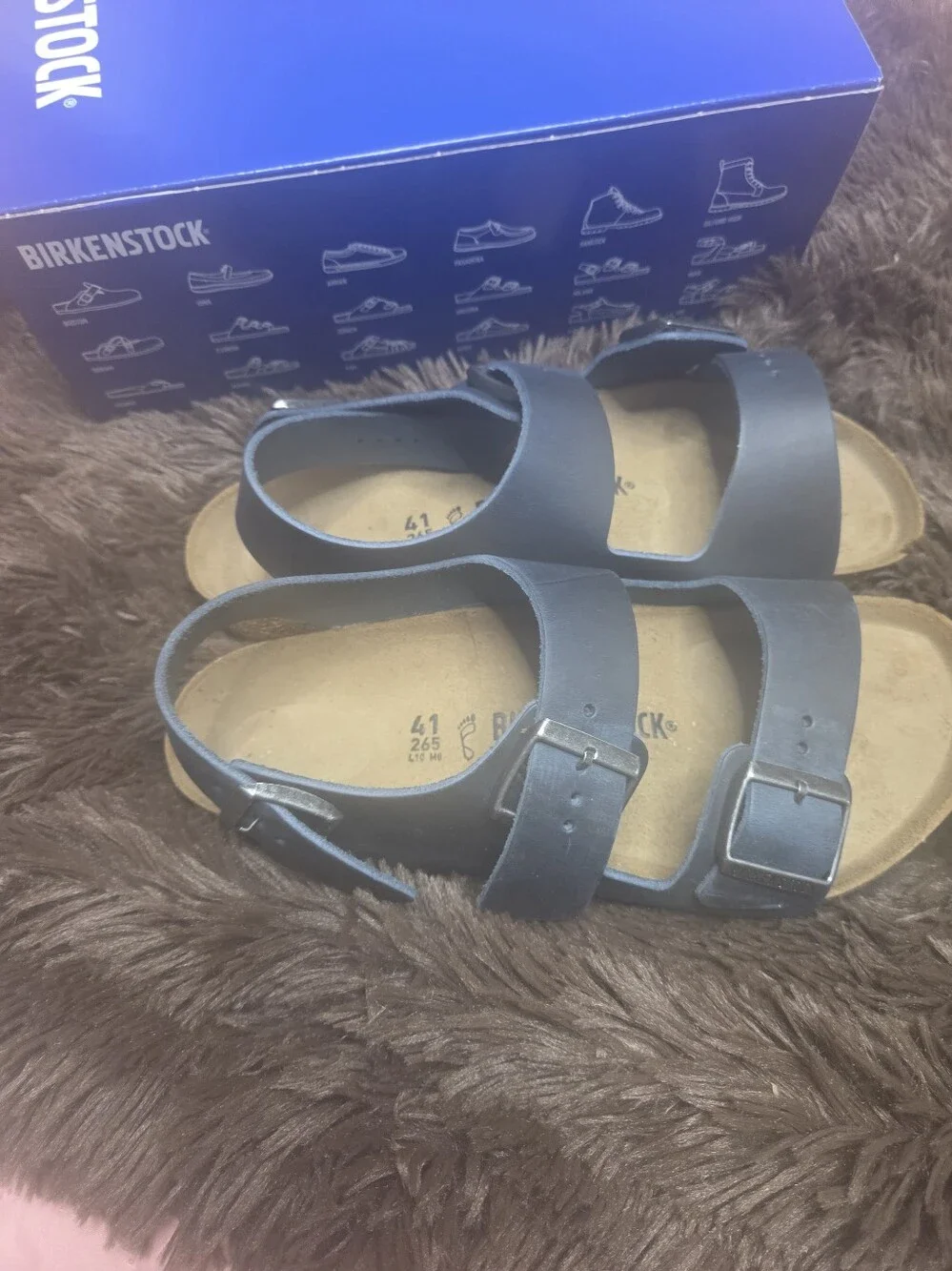 Birkenstock Milano Size 41 (10 - 10-1/2) Blue Leather
